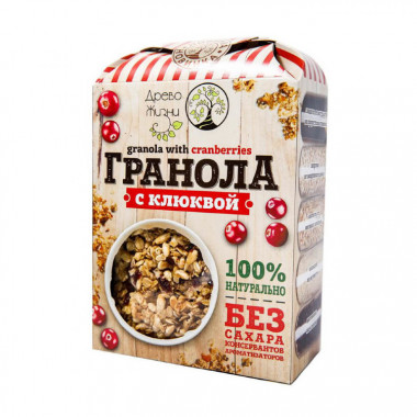 ДРЕВО ЖИЗНИ Гранола с клюквой 400г — 65fit