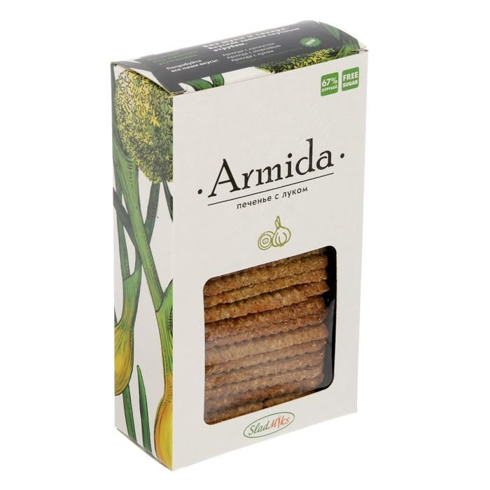 Armida Печенье с луком без сахара и муки 150г фото 1 — 65fit