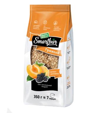 Гранола с абрикосом и шелковицей 350гр, Smartbar — 65fit
