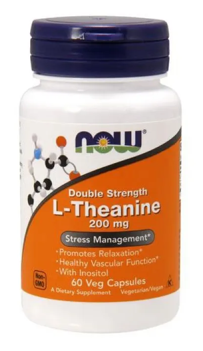 #NOW Theanine 200mg 60 caps фото 1 — 65fit
