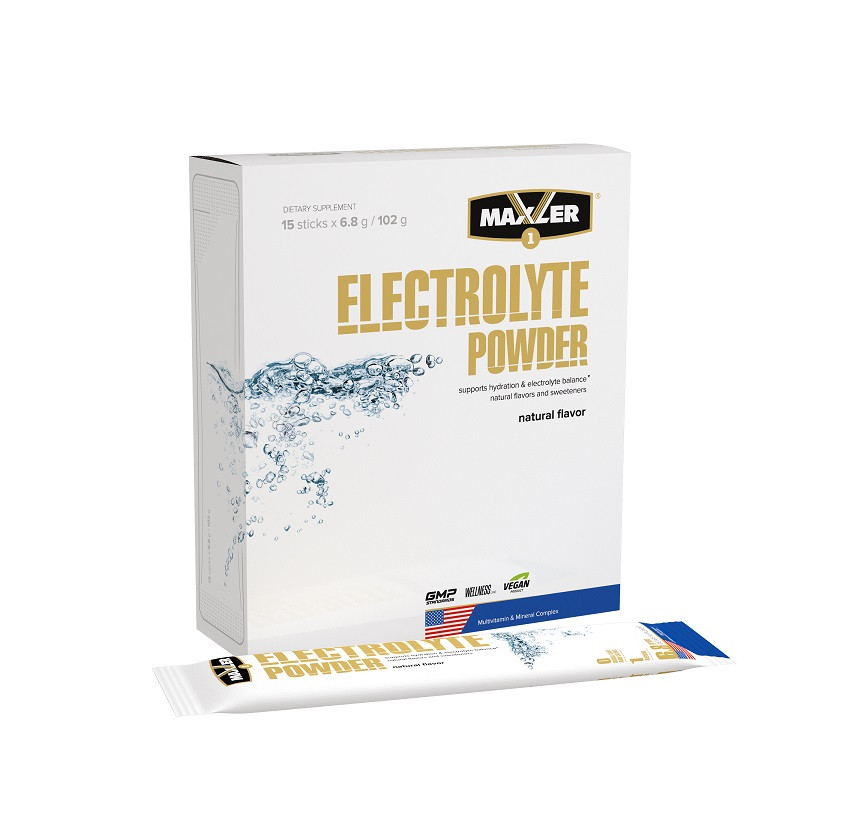 #MAXLER Electrolyte Powder 15x6.8g box Natural фото 1 — 65fit
