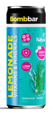 ТМ Bombbar Напиток безалкогольный газированный обогащённый &quot;Лимонад с экстрактом тархуна&quot; 330мл — 65fit