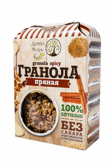 ДРЕВО ЖИЗНИ Гранола пряная 400г — 65fit