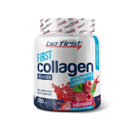 Collagen powder малина 200гр, BE FIRST фото 1 — 65fit