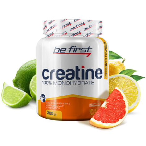 BE FIRST Creatine Micronized Powder Цитрусовый микс 300г фото 1 — 65fit