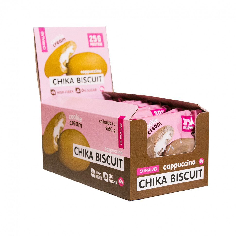 CHIKALAB Chika Biscuit Печенье неглазированное "Бисквит капучино" 50г фото 1 — 65fit
