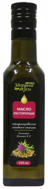 ЗДОРОВЫЕ ВКУСЫ Масло нерафинированное Расторопши 250мл фото 3 — 65fit