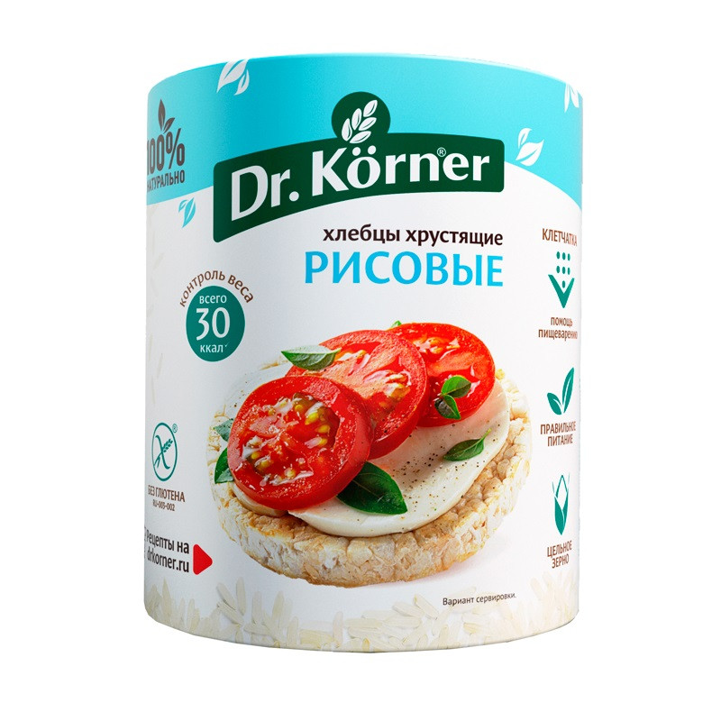 DR.KORNER Хлебцы "Рисовые" 100г/20 фото 1 — 65fit