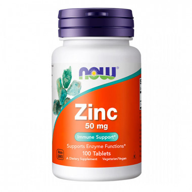 #NOW Zinc Gluconate 50mg 100 tab — 65fit