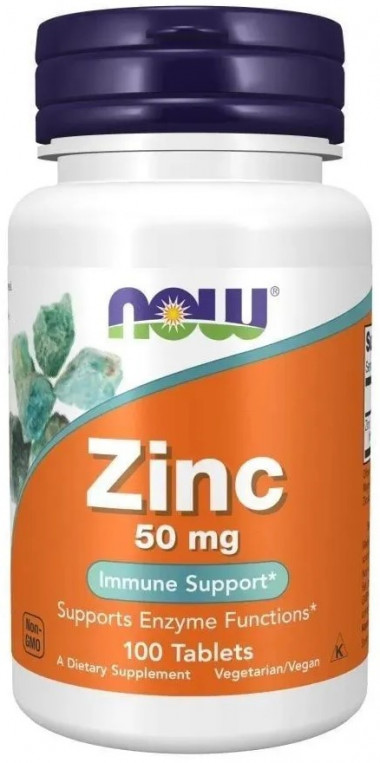 #NOW Zinc Gluconate 50mg 100 tab — 65fit