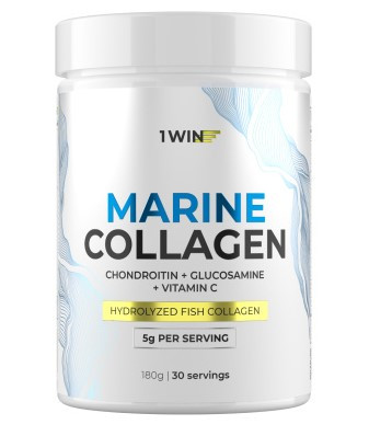 1WIN Коллаген морской + ch+gl, Нейтральный, 180г, 30 порц. бад — 65fit