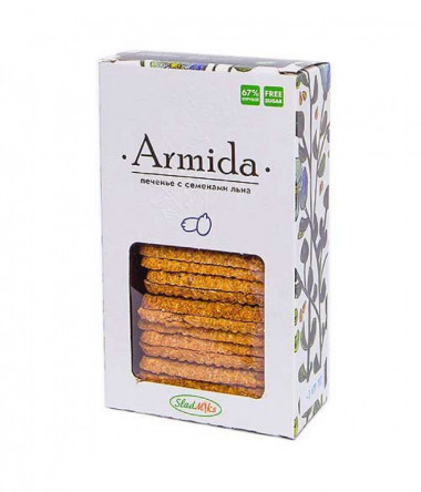 Armida Печенье с семенами льна без сахара и муки 150г — 65fit