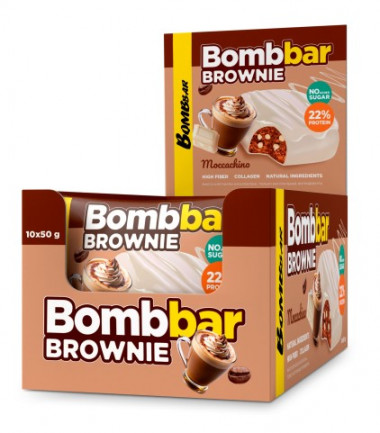 АКЦИЯ 2+1**BOMBBAR Печенье глазированное &quot;Брауни моккачино&quot; 50г — 65fit