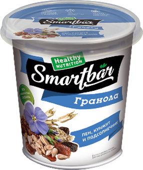 Гранола с семенами льна, кунжута и подсолнечника в стакане 50гр, Smartbar фото 1 — 65fit