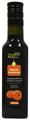 ЗДОРОВЫЕ ВКУСЫ Масло нерафинированное Тыквенное 250мл фото 3 — 65fit
