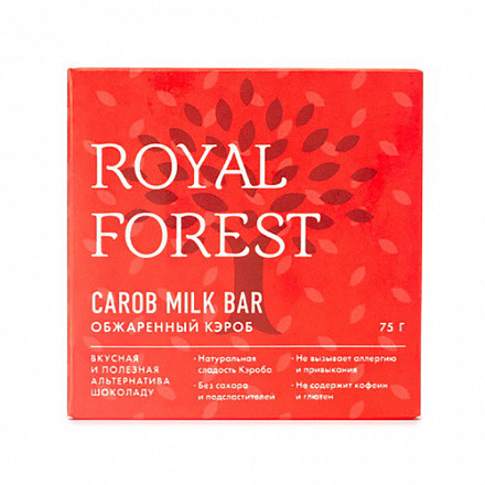 ROYAL FOREST Шоколад из обжаренного кэроба 75г фото 1 — 65fit