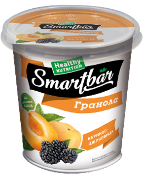 Гранола с абрикосом и шелковицей в стакане 50гр, Smartbar фото 1 — 65fit