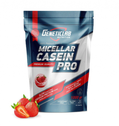 GeneticLab CASEIN PRO 1000g.(Клубника) — 65fit