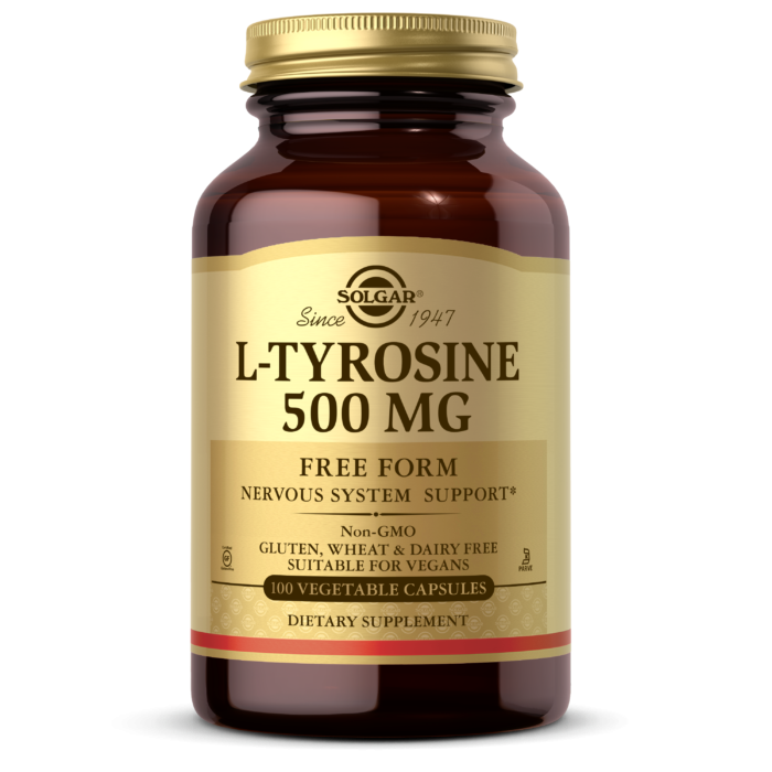 SOLGAR L-Tyrosine 500 mg 100 Vegetable Capsules фото 1 — 65fit