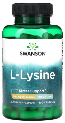 #Swanson L-Lysine - Free Form 500 mg 100 Caps — 65fit