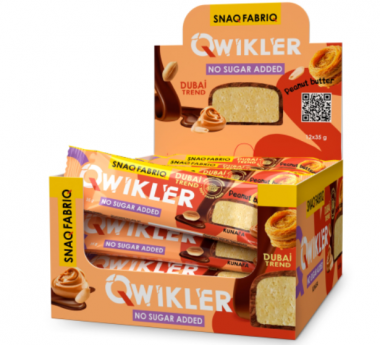SNAQ FABRIQ Батончик глазированный с арахисом и хрустящим тестом 35г — 65fit