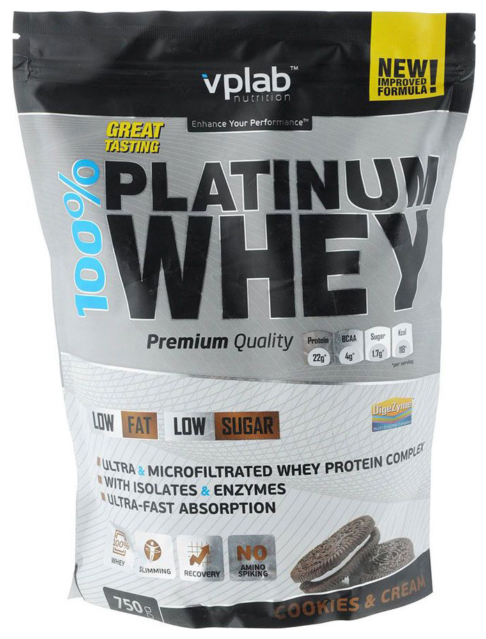 100% Platinum Whey печенье крем 750г, VPlab фото 1 — 65fit