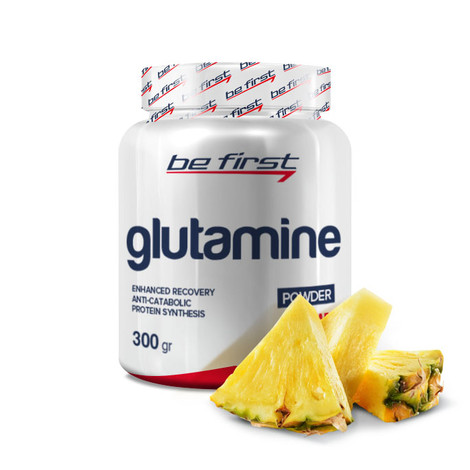 Glutamine powder ананас 300гр, BE FIRST фото 1 — 65fit