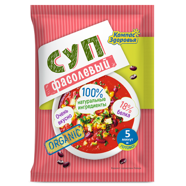 КОМПАС ЗДОРОВЬЯ Суп Фасолевый 30г фото 1 — 65fit