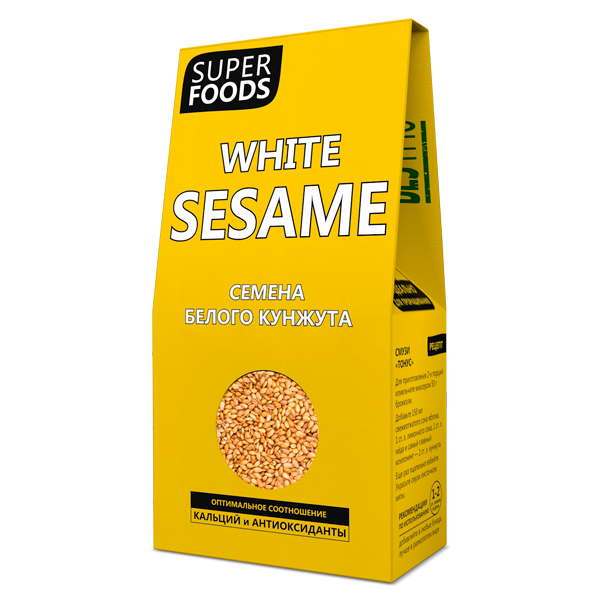 SUPER FOODS White Sesame Seeds (Семена кунжута белого) 150г фото 1 &mdash; 65fit