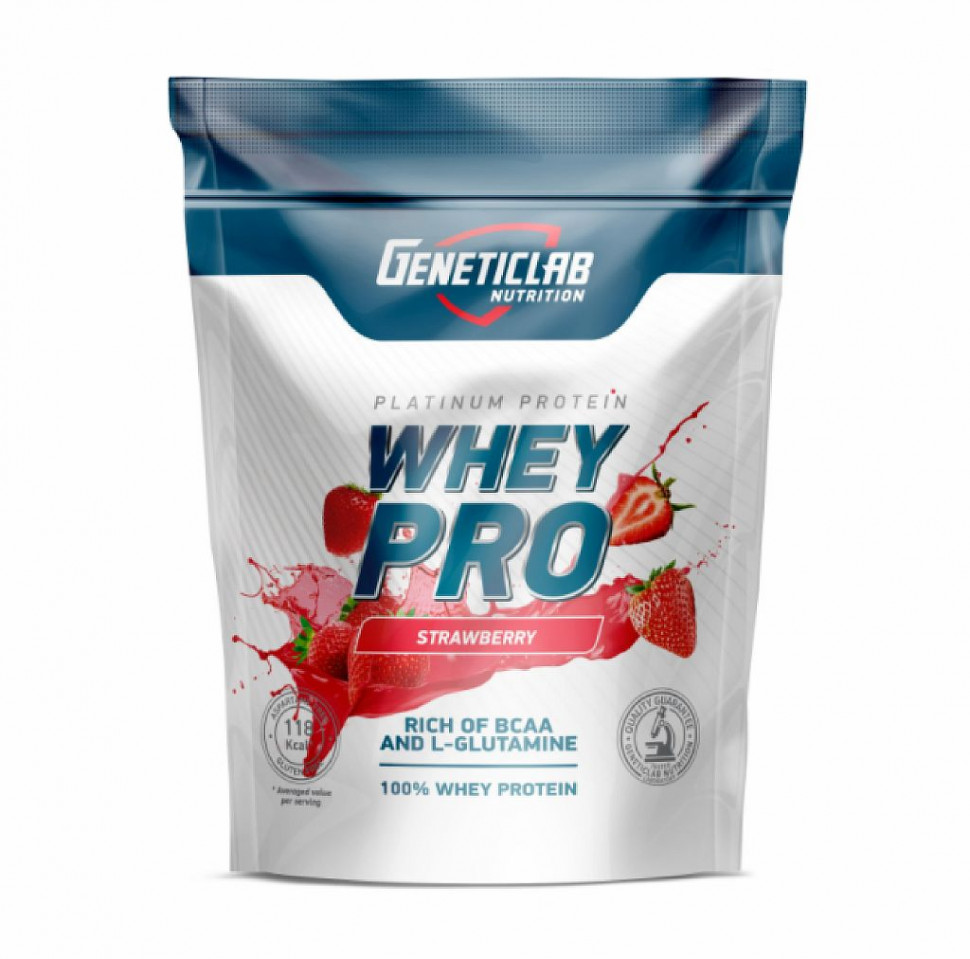 GeneticLab WHEY PRO Клубника 1000g фото 1 — 65fit