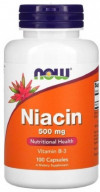 NOW Niacin 500 mg 100 Capsules фото 4 — 65fit