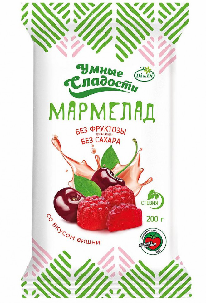 УМНЫЕ СЛАДОСТИ Мармелад желейно-формовой «Вишня» 200г фото 1 — 65fit