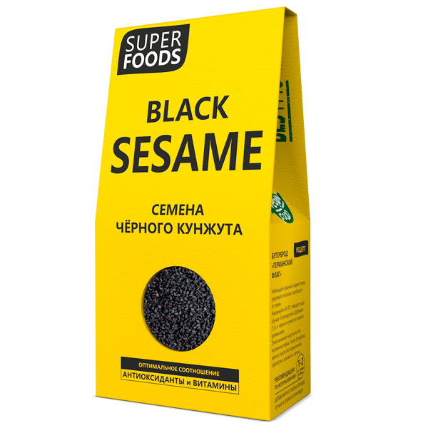 SUPER FOODS Black Sesame Seeds (Семена кунжута чёрного) 150г фото 1 — 65fit