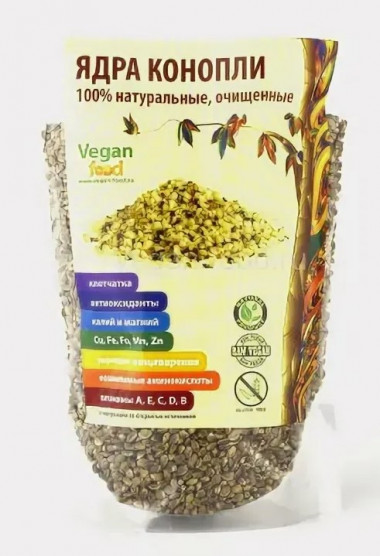 VEGAN FOOD Ядра конопли 200гр — 65fit