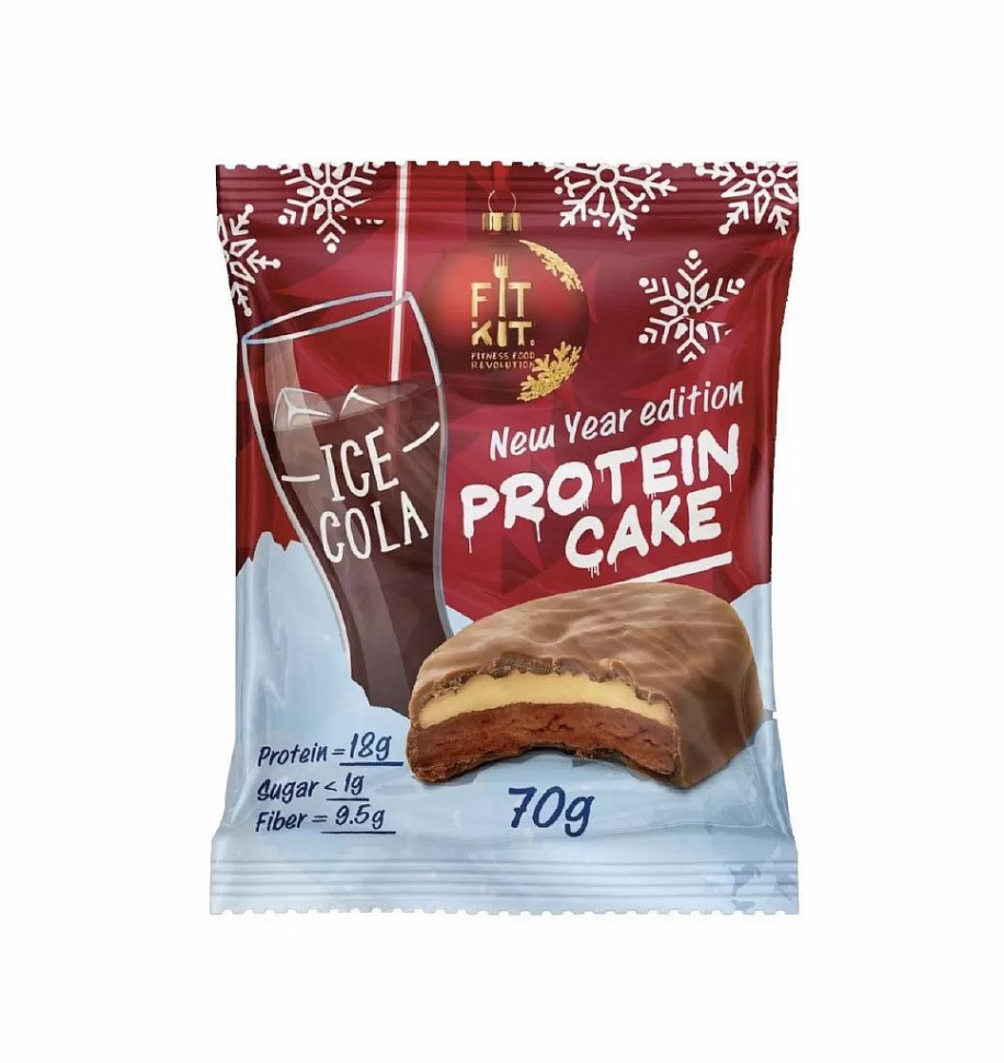 #FIT KIT Protein  White Cake Ледяная кола ваниль 70г/24 фото 1 — 65fit