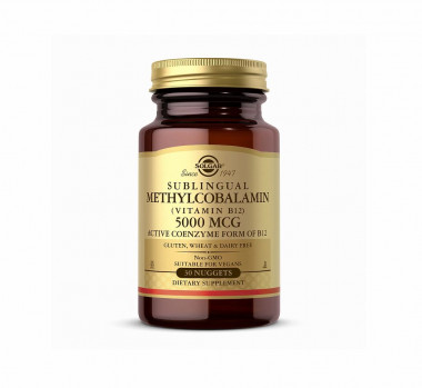 #SOLGAR Methylcobalamin Vitamin B12 5000mcg  30 nuggrts — 65fit