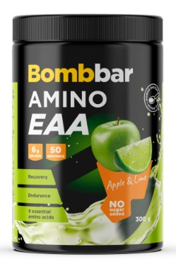 BOMBBAR Специализир.пищ.продукт д/пит.спортсменов. Коктейль "EAA со вкусом яблока и лайма" 300г фото 1 — 65fit