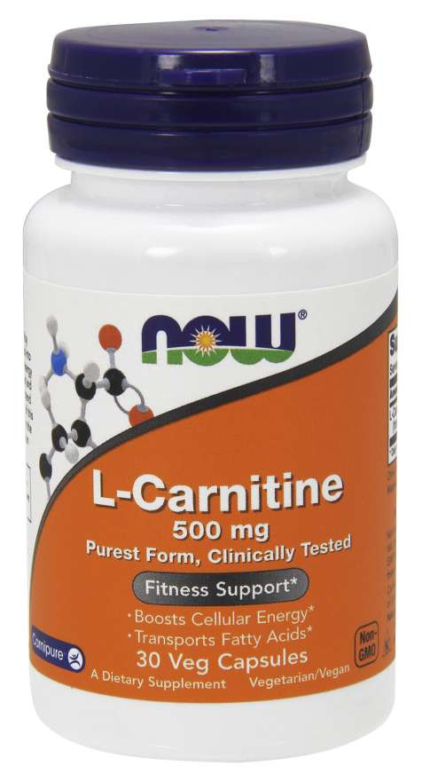 NOW L-Carnitine 500 mg 30 Veg Capsules фото 1 — 65fit