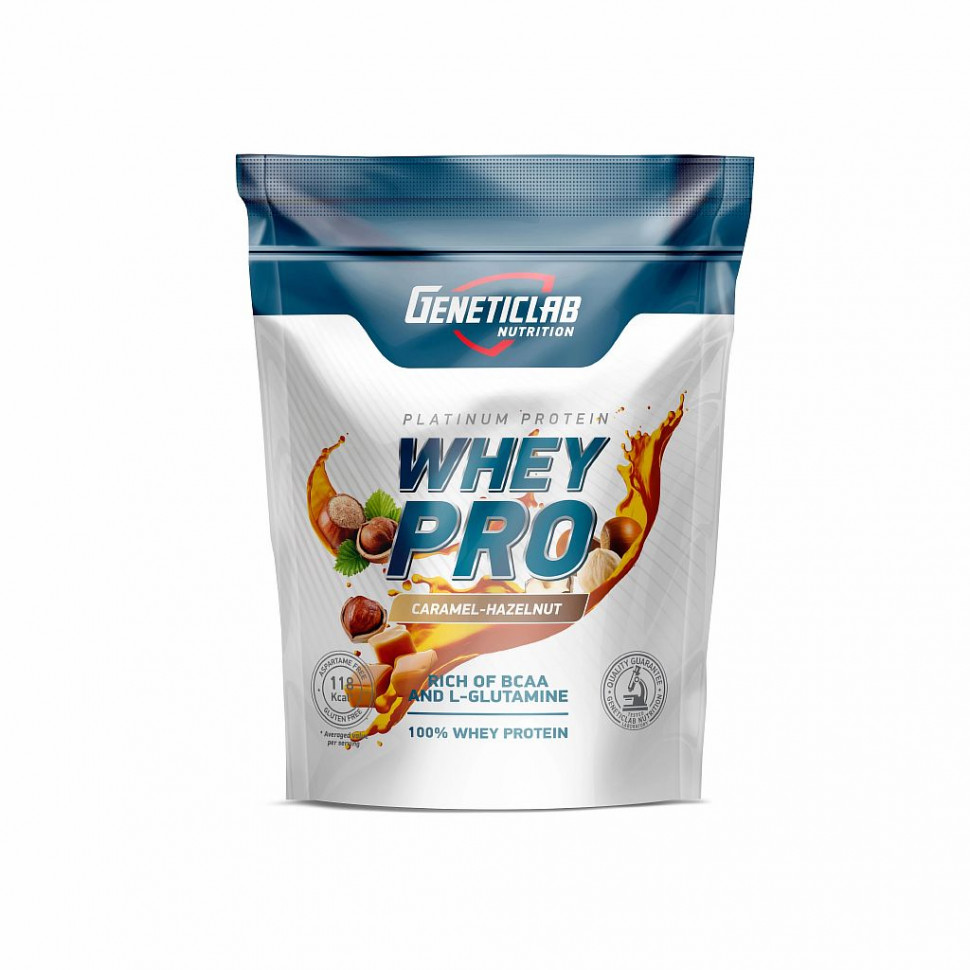GeneticLab WHEY PRO Карамель-фундук 1000g фото 1 — 65fit