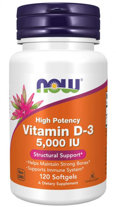 #NOW Vitamin D-3 5000 IU 120 Softgels &mdash; 65fit