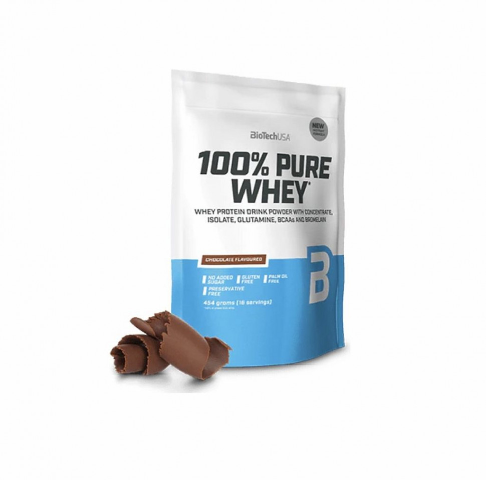 #BioTech Pure Whey 454g (Шоколад) фото 1 — 65fit