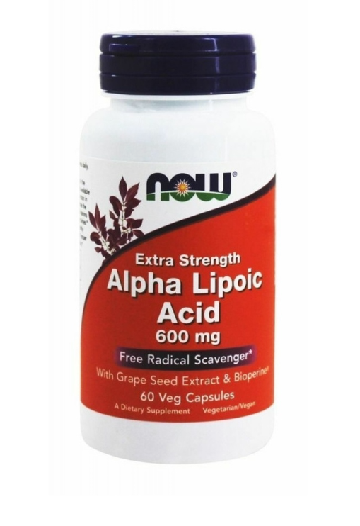 #NOW Alpha Lipoic Acid 600 mg 60 Capsules фото 1 — 65fit