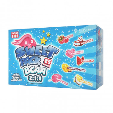 SWEET PACK BCAA 25 servs, LIFE — 65fit