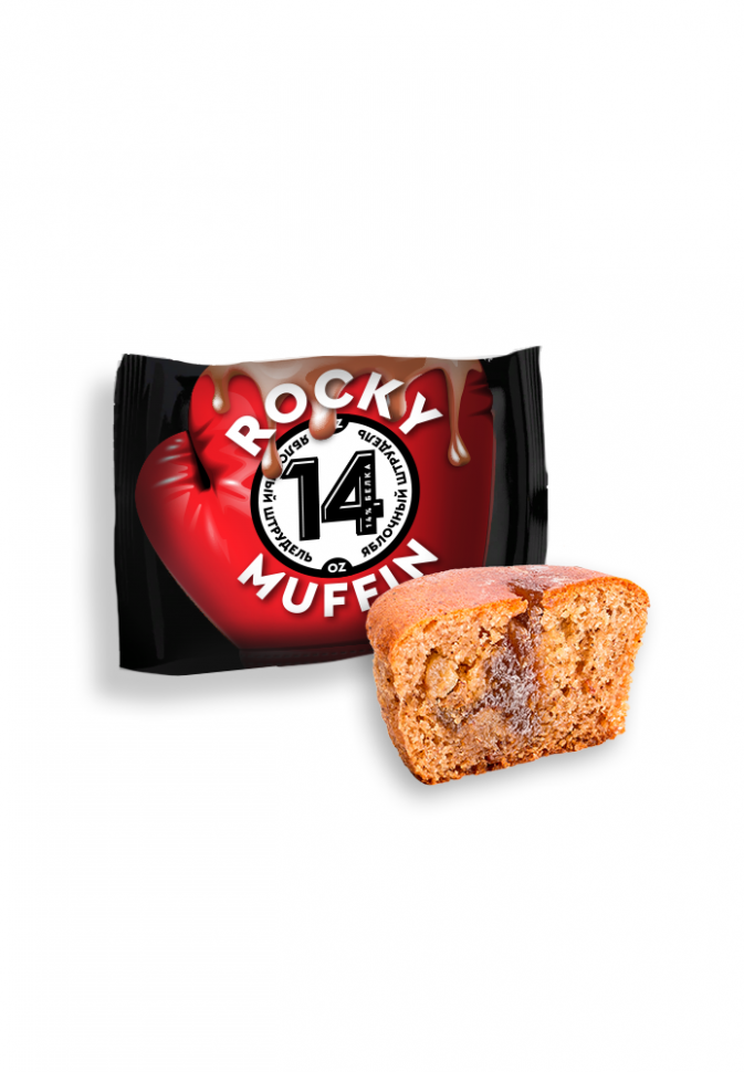 ROCKY MUFFIN Яблочный штрудель 14% белка 55г фото 1 — 65fit