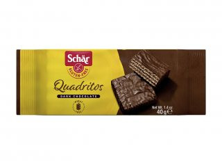 SCHÄR Вафли в темном шоколаде с орехами Quadritos 40г — 65fit