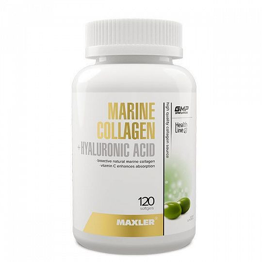 #MAXLER Marine Collagen Hyaluronic acid Complex 120 softgel фото 1 — 65fit