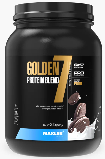 #Maxler Golden 7 Protein Blend 908g Cookies&Cream фото 1 — 65fit