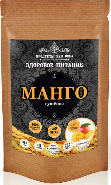Манго сушеное 50гр, Продукты XXII века — 65fit