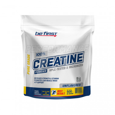 BE FIRST Creatine Monohydrate powder Без вкуса пакет 500 г — 65fit