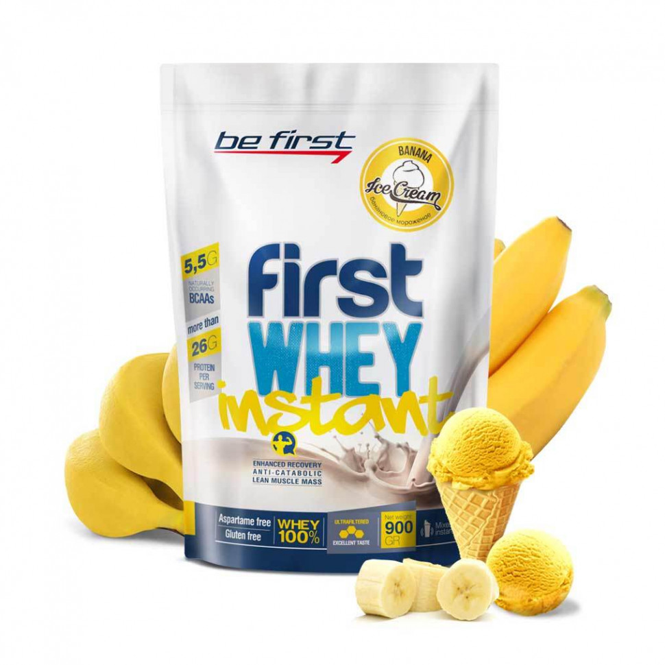 FIRST Whey instans 420гр банановое морожен. .BE FIRST фото 1 — 65fit